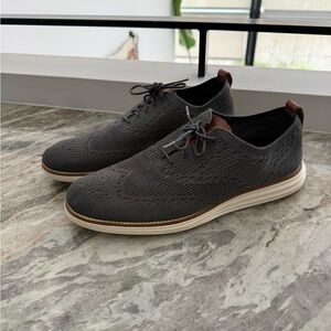 Cole Haan Dark Gray Knit Oxford Shoes